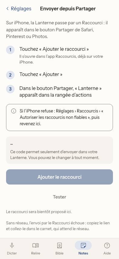 Capture : Comment envoyer à la Lanterne depuis son smartphone ?, sur un livre d’exemple