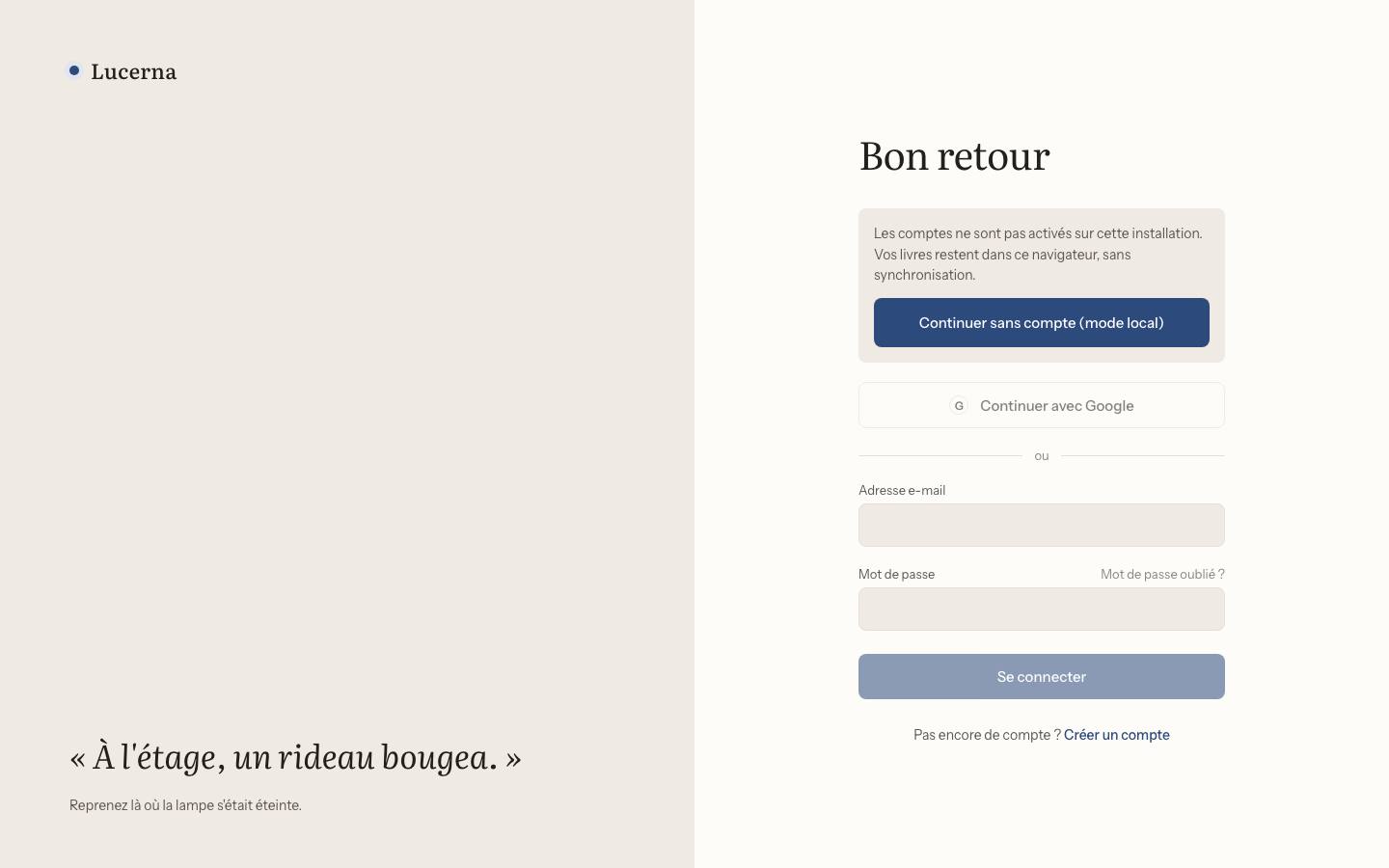 Capture : Comment créer un compte ?, sur un livre d’exemple