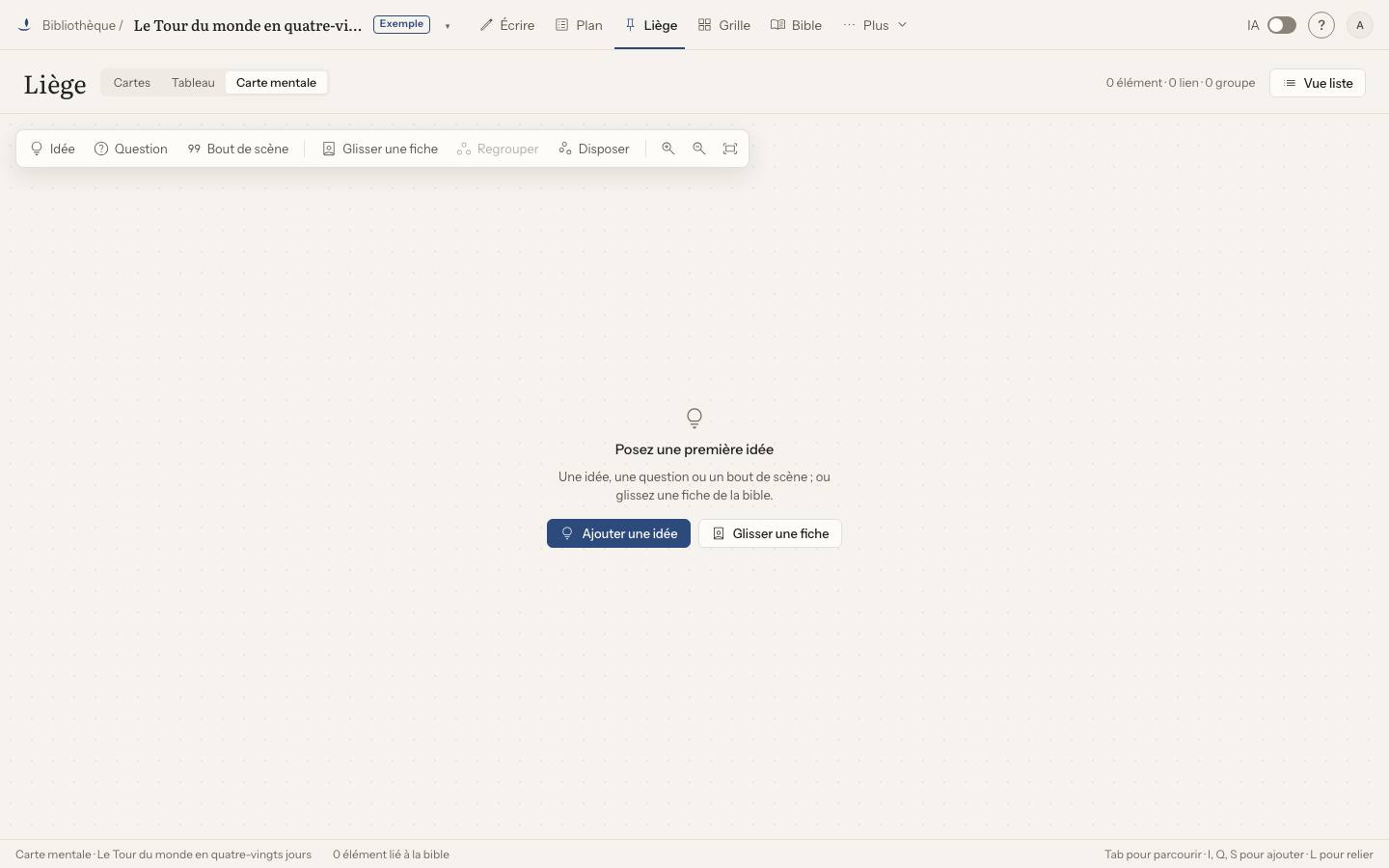 Capture : Comment relier ses idées sur une carte mentale ?, sur un livre d’exemple
